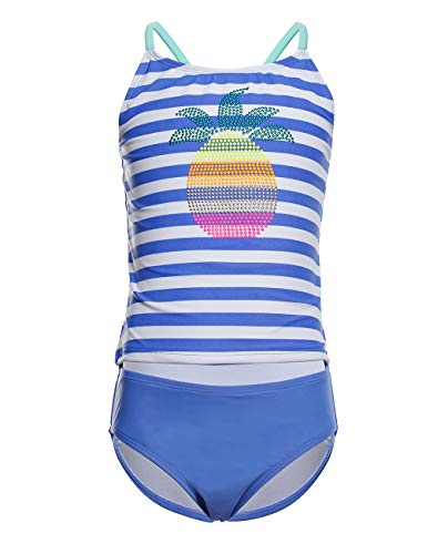 Unicorn Swimming Costumes Tankini Set for Girls Pineapple Striped Kids Swimwear for Age 3 to 13