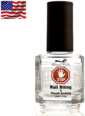 Stop Nail Biting Polish for Adults and Kids, Helps Cure, Stimulates &amp; Promotes Nail Growth Stop Thumb Sucking Combinned With A Thumb &amp; Finger guard for Children, Nail biting solutions for all,0.5-Oz