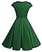 Green Vintage Cocktail Women Summer Formal Wedding Bridesmaid Tea Party 1950s Retro Rockabilly Pinup Swing Dress Green L