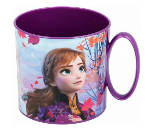 Kids Character Cute Mini Mug 265ML Drinking Re-Usable Plastic Cup Microwave Safe (Frozen 2) — image 1