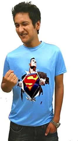 Lets Flaunt Super Human T-Shirt Extra Blue M 1 2X Dry-Fit-Medium Nw