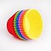 Silicone Baking Cups Muffin Cupcake Liners Molds Set - 12 Pack Premium Reusable & Nonstick - Standard Size Baking Cups in 6 Colors