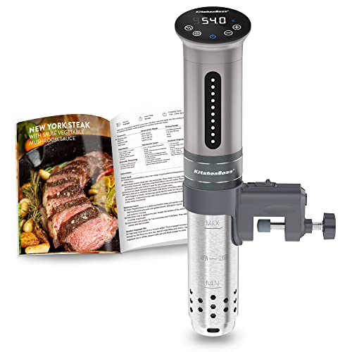 KitchenBoss Sous Vide Garer Stick Precision Cooker • 1100 W • 360° Circulation • Temperature Range 40 °C – IPX7 Waterproof • LED Touch Screen