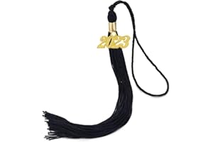 LEWOTE 2023 Graduation Tassel with Gold 2023 Year Charm for Grad Cap or Souvenir(Black)