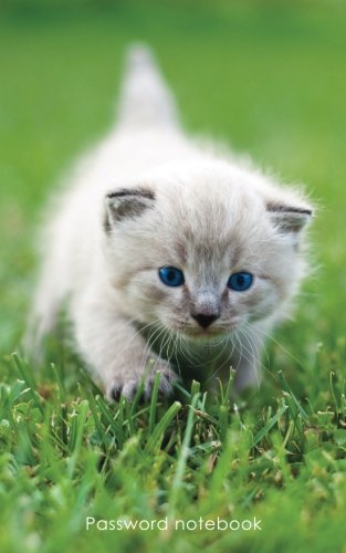 Password notebook: Small internet address and password logbook / journal / diary - Blue-eyed kitten cover (Cat lover's notebooks) by Keep Track Books