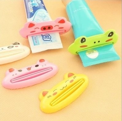 DMtse 4 X Home Design Shaped Toothpaste Tube Squeezers Clip