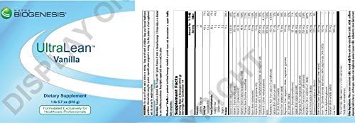 Biogenesis UltraLean Body Composition Formula- Vanilla 21.7 oz (1.4 lbs, 616g) by Biogenesis