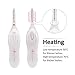 Heated Eyelash Curler with Comb Design LED Light, Electric Eyelash Curler (White)