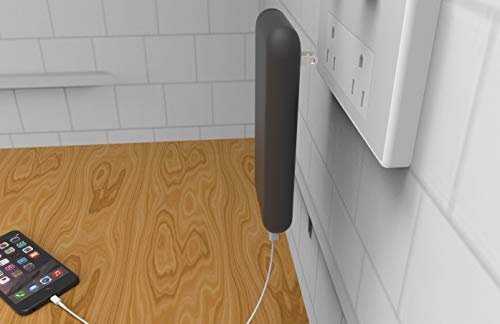 Heloideo 15000mAh Power Bank with AC Plug, Fast Charging Portable Charger with Cable (Matt Black) - //coolthings.us