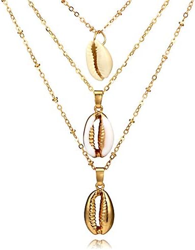 Wisslotus Layered Necklace Triple Layering Chain Choker Necklace Heart Rhinestone Crystal Quartz Pendant Women Boho Multilayer Jewelry