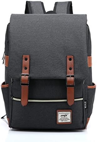 MssFine Unisex Cool Style School Backpack 15.6" Laptop Bag Casual Daypack, Black, Large
