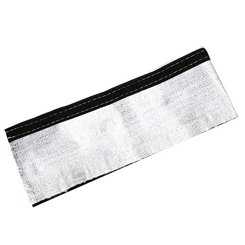 TOPINCN Insulated Wire Hose Cover, Simple Operation 500 °F / 2000 °F Radiant Heat 600x106mm Heat Shield Sleeve Hook Loop Closure for Electric Wire for Cable