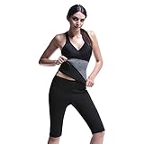 YFMAYI Women's Hot Thermo Sweat Neoprene Shapers Slimming Belt Waist Cincher Girdle For Weight Loss,Large-FBA,Gray