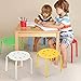 Yaheetech 12in Plastic Stack Stools - Colored Classroom Stackable Stools Chairs for Students Metal Leg Bar Stools Pack of 5