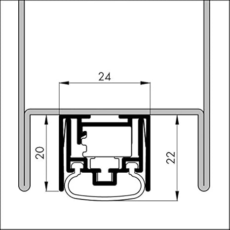 DIWARO® Automatische - Türbodendichtung | aluminium pressblank | Länge 530mm, 680mm, 830mm, 980mm, 1130mm, 1280mm, 1430mm | g