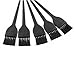WINOMO 5pcs Hair Color Dye Comb Brushes (Black)