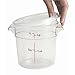 Cambro RFSCW1135 Camwear Clear Round 1 Qt Storage Container with Clear Round Lid RFSCWC1135, pack of 2