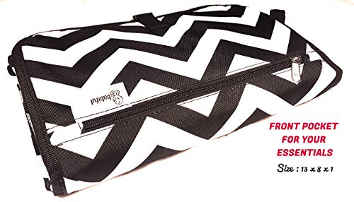 Portable Diaper Changing Pad by BabifulLove - Foldable Travel Changing Station Kit with Diaper & Wipes Pockets - Padded Head Cushion Waterproof & Wipeable