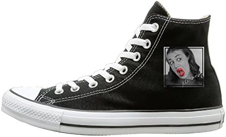 Tracy Miranda Sings -7 Comfortable Unisex Flat Canvas High Top Sneaker 44 Black