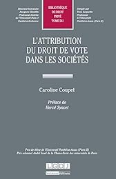 L' attribution du droit de vote dans les sociétés