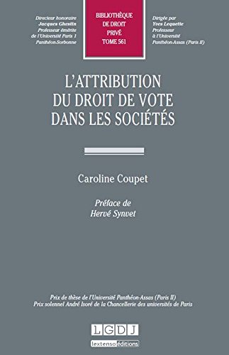 L' attribution du droit de vote dans les sociétés