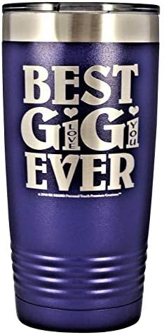 GIFTS FOR GIGI – “BEST GIGI EVER ~ LOVE YOU” GK Grand Engraved Stainless Steel Vacuum Insulated Tumbler Travel Coffee Mug Hot Cold Wine Mothers Day Birthday Christmas (Purple, 20 oz)