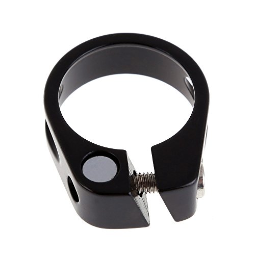 XHSPORT 34.9mm Cycling Saddle Seat Post Clamp Aluminum Alloy for MTB Bike Bicycle (Black) - Thumbnail 3