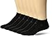 New Balance No Show Socks (6 Pack), Black, Shoe Size: Men's 9-12.5/Women's 10-12 (Large)