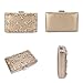 UBORSE Women's Floral Pearl Beaded Evening Handbags Party Clutch Bridal Purse Golden