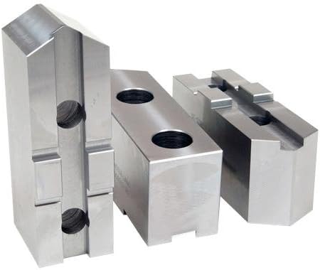 WK#: 12252AP Ð Aluminum Tongue &amp; Groove Soft Jaws for 12"-16" Chuck - (3.500 L x 3.000 W x 2.500 H) - GrooveWidth: 12mm / TongueWidth: 1.023 / Screw: 12mm / HoleSpace: 54mm / Tongue to Front: 1.400