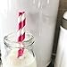 Paper Straws - Hot Pink White - Striped - 100 Pack - Outside the Box Papers Brand