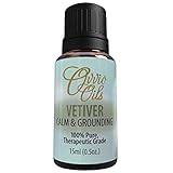 Vetiver Oil By Ovvio Oils 100% Pure Therapeutic Grade Essential Oil Promotes Circulation, Focus, Mental Clarity, Massage-Relax, Calm-Boosts Immune System-(50% More Oil,100% Authentic)-15ml