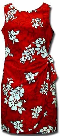 White Hibiscus Hawaiian Dress – Womens Hawaiian Dress – Aloha Dress – Hawaiian Clothing – 100% Cotton Red XL, Online Clothing Store