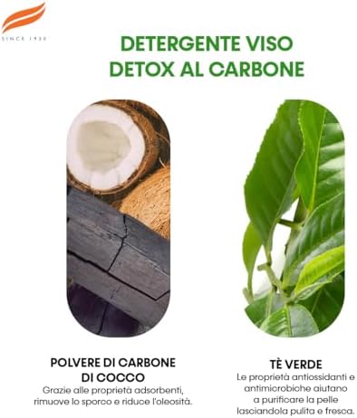 Detoxifying Charcoal Face Wash with the Goodness of Green Tea and Coconut Charcoal Powder, Removes Dirt and Purifies the Skin, Leaving It Clean and Refreshed - 150 ml