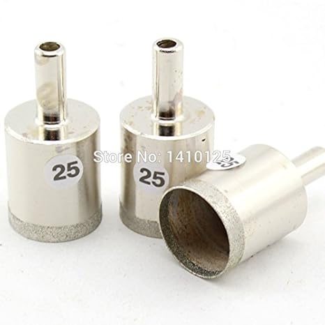 Generic 3Pcs 25mm 1" inch Lapidary Super-thin Diamond Coated Core Drill Bit Hole Saw 0.55mm Rim Save Materials for Jasper Gem Agate Tile