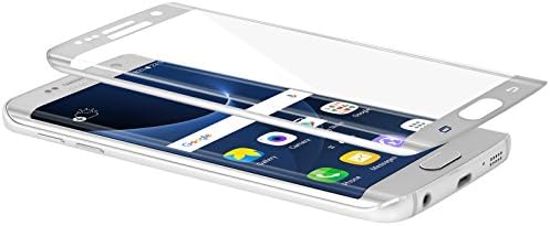 StilGut Samsung Galaxy S7 edge Screen Protector, 3D Curved Tempered Glass for Galaxy S7 edge with Full Screen and Edges Coverage, Anti-Scratch, Most Durable and Ultra Clear, Silver Frame