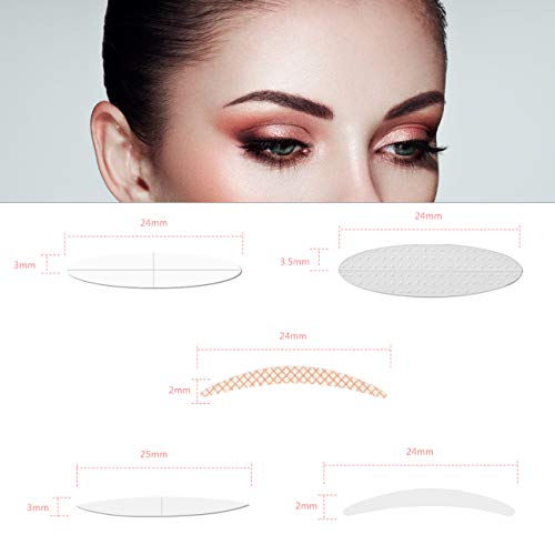 Invisible Eye Lids Lift Strips for Heavy Sagging Droopy Hooded Uneven Eyelids, Charming Rounder Eyes, 1584Pcs/5Styles/5Packs Double Eyelid Tapes, 3D Imported Medical Fiber, Instant lift Eye Lids - Thumbnail 6
