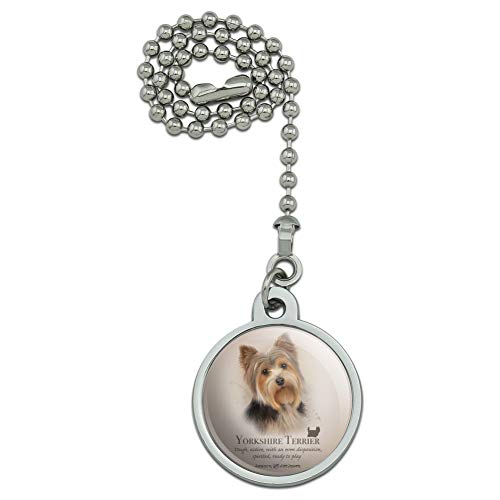 GRAPHICS & MORE Yorkshire Terrier Yorkie Dog Breed Ceiling Fan and Light Pull Chain