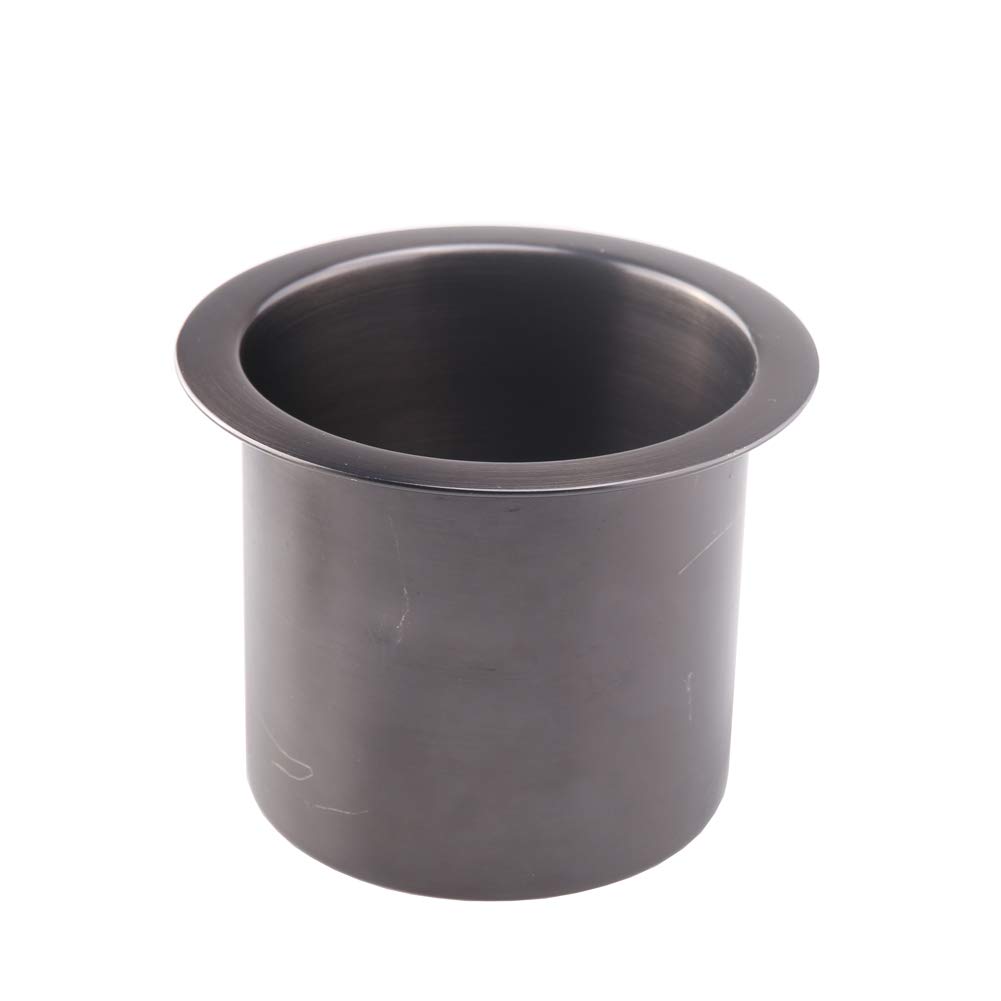 Run Pack of 1 Stainless Steel Drop-in Cup Drink Holder Poker Table Drink Holder (Black)