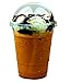 Fit Meal Prep 50 Pack 16 oz Disposable Plastic Coffee Cups with Dome Lids, To Go Iced Coffee Cups with Lids, BPA Free Clear Parfait Cups for Party, Smoothie, Bubble Boba, Juice, Frappuccino, Milkshake