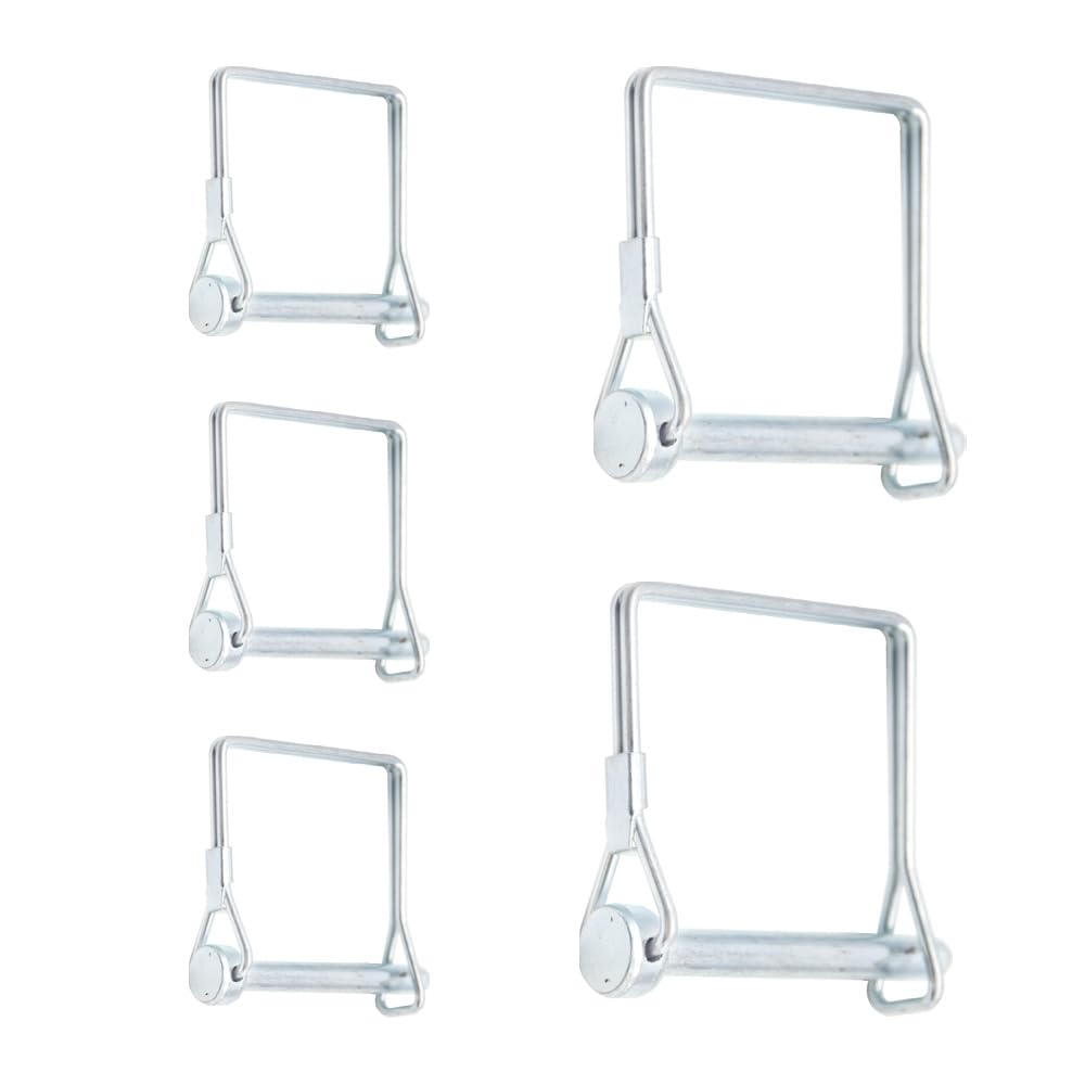 Hocansen 5 Pcs Square Shaft Locking Pin 6x50mm Square Pto Pin Heavy Duty Trailer Pins Lynch Pin Safety Coupler Pin Wire Pins for Farming (6x50mm/FX)