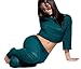 Sexy Yoga & Dance Hipster Tights by KD Dance New York Stretch Knit Shadow Stripe