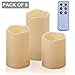 AMAGIC Set of 6 Waterproof Outdoor Flameless Candles with Remote &Timer, Battery Operated Flickering Led Candles, Realistic Fake Candles (Resin Plastic, Water Resistant)