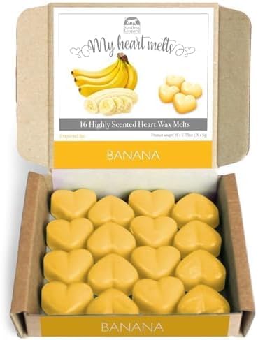 Banana Wax Melts - 16 x 0.21oz Banana Scented Wax Melts in and ECO Gift Box, Candle Alternative