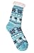 EBMORE Women Slipper Fuzzy Socks Fluffy Cozy Cabin Warm Winter Soft Thick Comfy Fleece Christmas Anti Slip Home Stocking Stuffer(Light Blue Color)