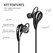 Bluetooth Headphones, Amoner Bluetooth Earbuds Sports Wireless Headphones with Mic for iPhone, iPad, Samsung (Blue)