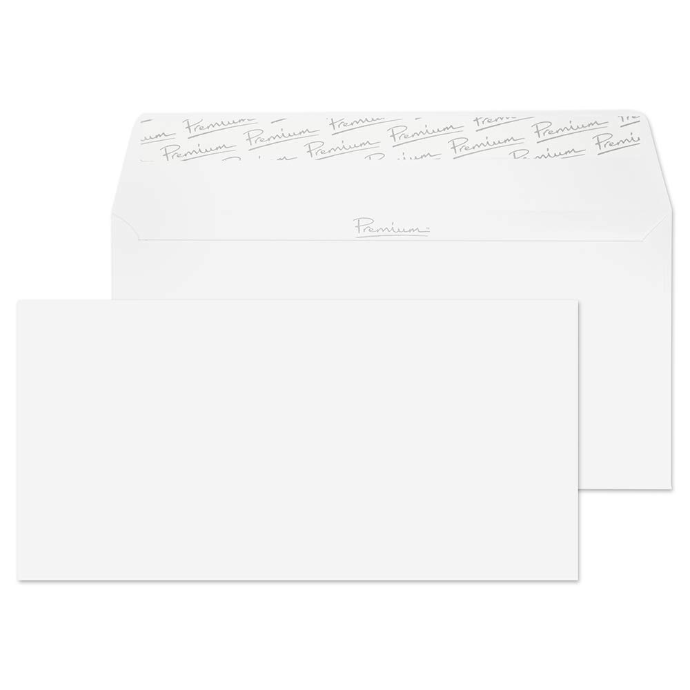 Blake Business DL 110 x 220 mm 120 gsm Peel & Seal Wallet Envelopes (31882) Ice White Wove - Pack of 500