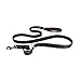 EzyDog Vario 4 Multi-Function Adjustable Dog Leash and Slip Lead - Converts to 6 Foot or 3 Foot - Perfect for Training and Reflective for Nighttime Safety - for Large and Medium Dogs (Black)