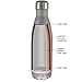 WaterVault Insulated Water Bottle - Stainless Steel Vacuum Thermos Bottles - Cold 24 Hours, Hot 12 Hours - Double Wall Copper Plated