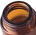 (6 pack) 5 ml 1/6 oz Amber Glass Balm Jars with Silver Matte Smooth Lids
